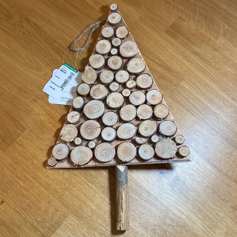 wooden tree decoration
